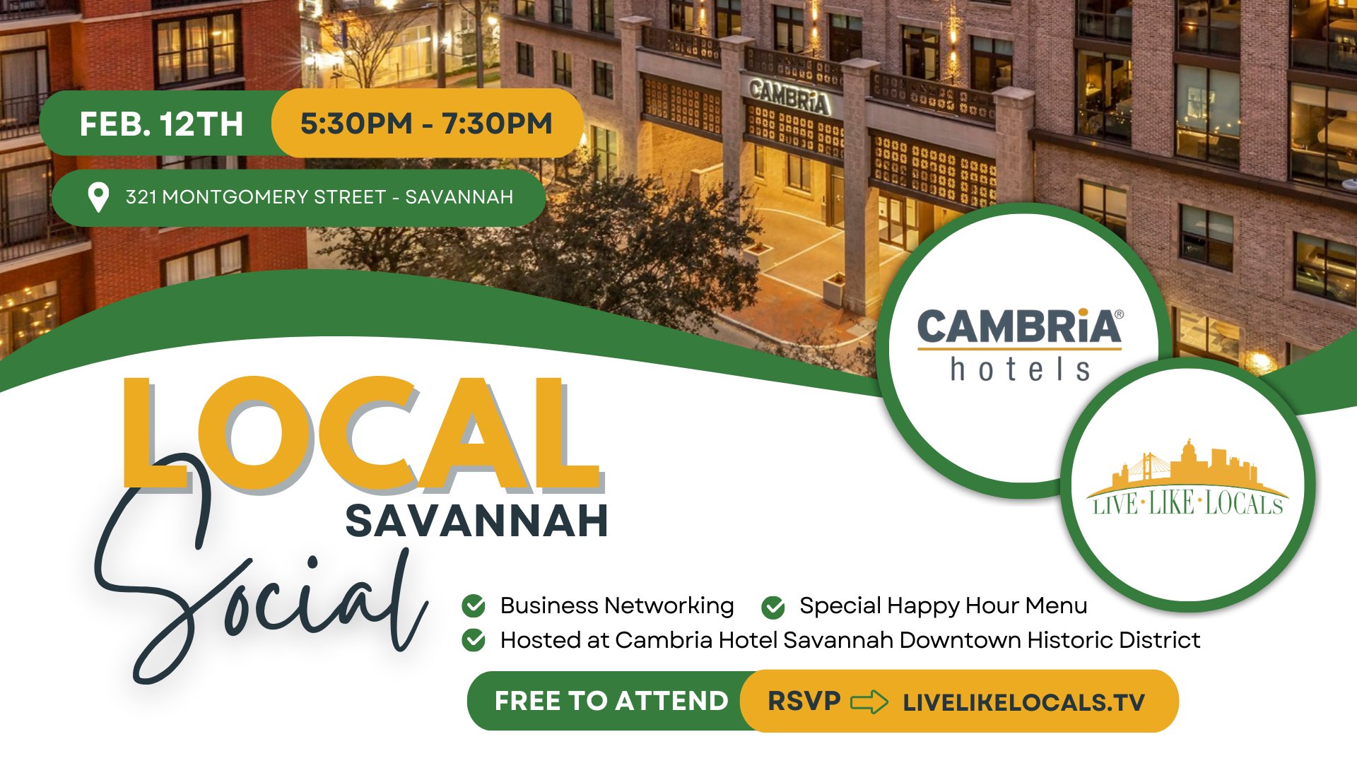 Local Social - February - Cambria Hotel
