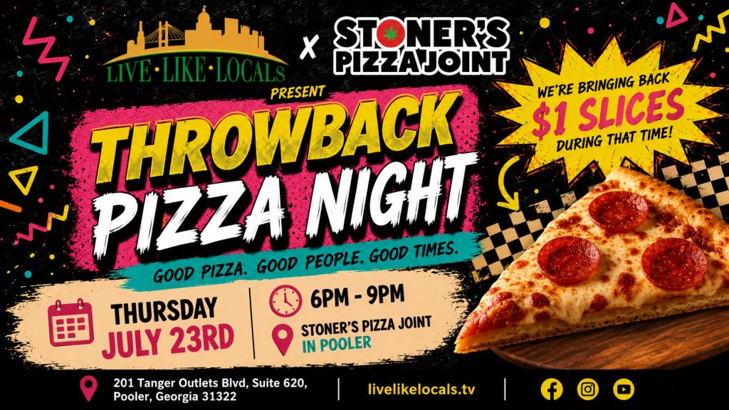 Throwback Pizza Night with Live Like Locals and Stoner's Pizza Joint in Pooler, GA