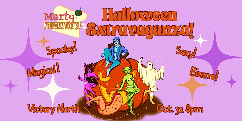 Marty Milquetoast's Halloween Extravaganza flyer for Victory North in Savannah on Saturday October 31 2026