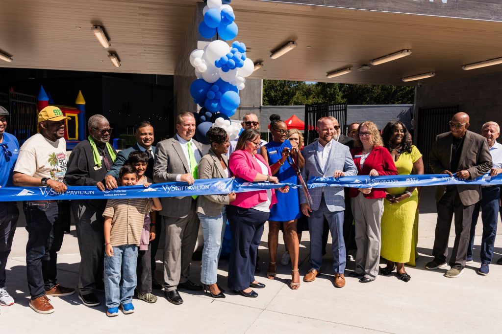 Ribbon cutting at VyStar Pavilion in Port Wentworth during 912 Community Day