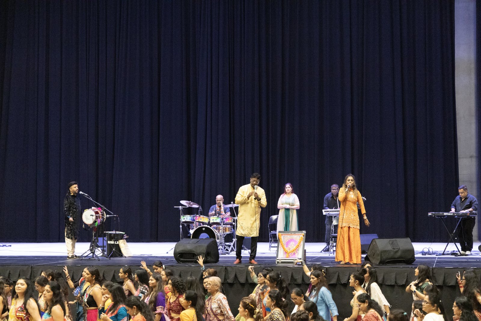 Live band performs on stage at the Port Wentworth Garba Festival