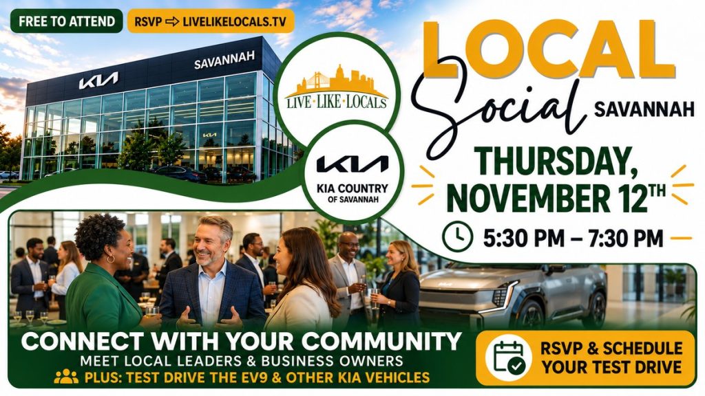 Local Social at Kia Country of Savannah, Thursday November 12, 2026, 5:30 to 7:30 PM
