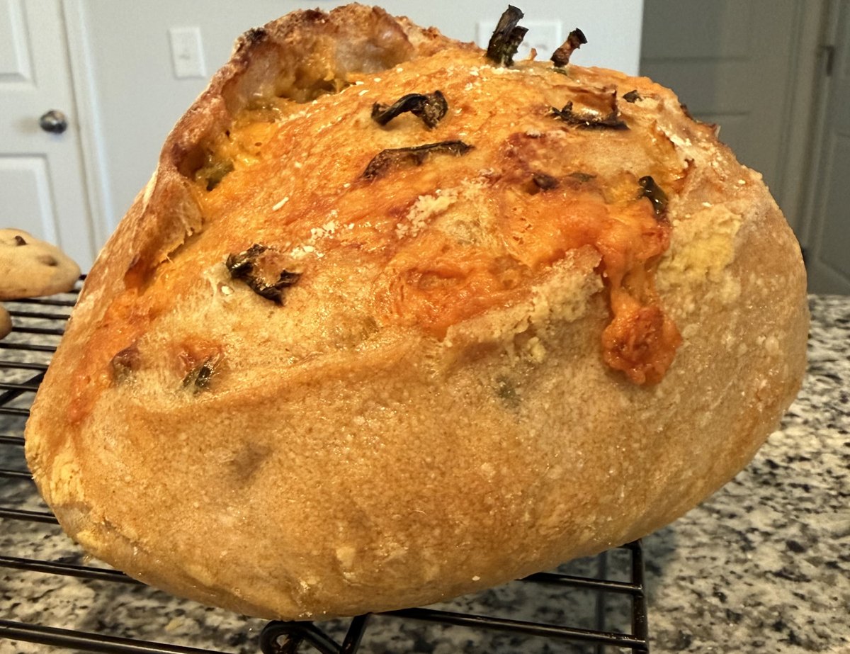 Jalapeno cheddar sourdough loaf from Mrs. B's Sweet Kitchen in Port Wentworth