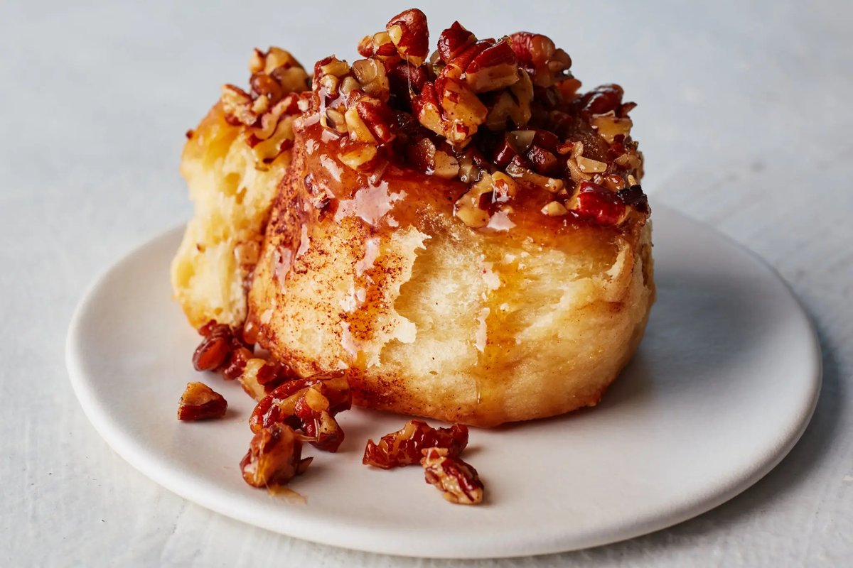 Maple pecan sourdough sticky bun from Mrs. B's Sweet Kitchen in Port Wentworth